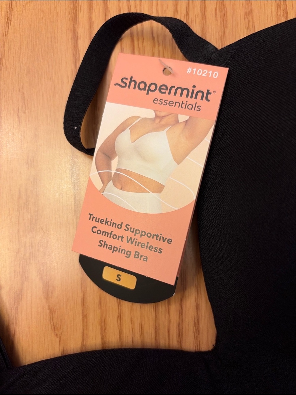NWT Shapermint Black Seamless Wireless Light Support Bra - Size Small - Picture 4 of 5
